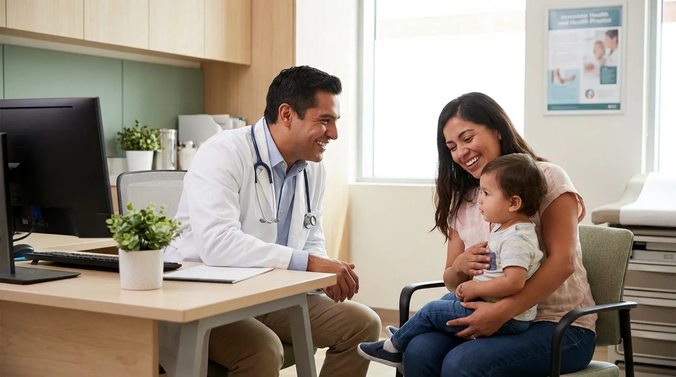 doctora atendiendo paciente clinica hispana houston