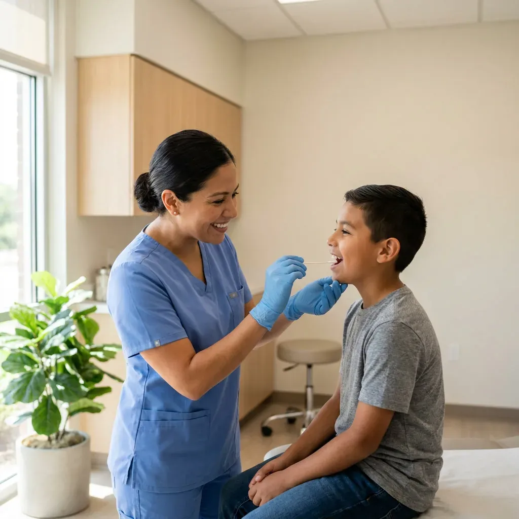 Prueba de Estreptococo (Strep Test) - Clínica Hispana Nueva Salud Gessner, Houston TX